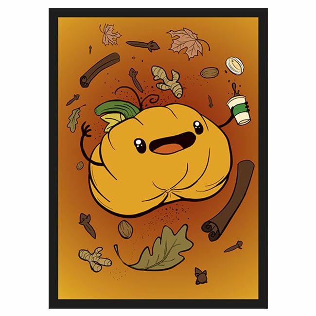 Image of Pumpkin Spice Double Matte Standard Card Sleeves (50) Magic/Pokemon LGNMAT092