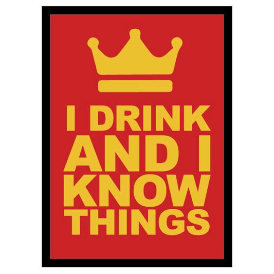 Image of I Drink & I Know Things Double Matte Standard Card Sleeves (50) Magic/Pokemon