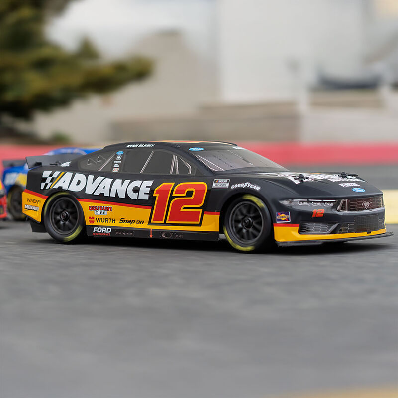 1/12 NASCAR RC Race Car Ryan Blaney No. 12 2025 Advance Auto Ford Mustang 2S AWD RTR Brushed On-...