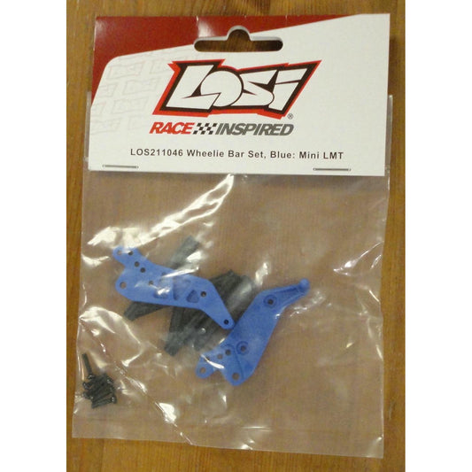 Image of Losi 1/18th Mini-LMT Blue Wheelie Bar Set LOS211046