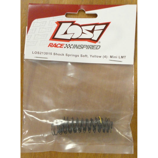 Image of Losi 1/18th Mini-LMT Shock Springs (Yellow, Soft, 4pcs) LOS213015