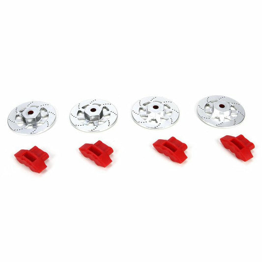 Image of Losi V100 Touring Car Wheel Hex Brake Rotor & Calipers (Front & Rear) LOS232067