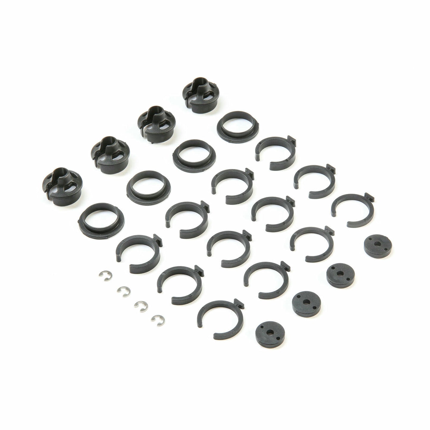 Image of Team Losi 22S Drag Car Shock Cup & Clip Set LOS233021
