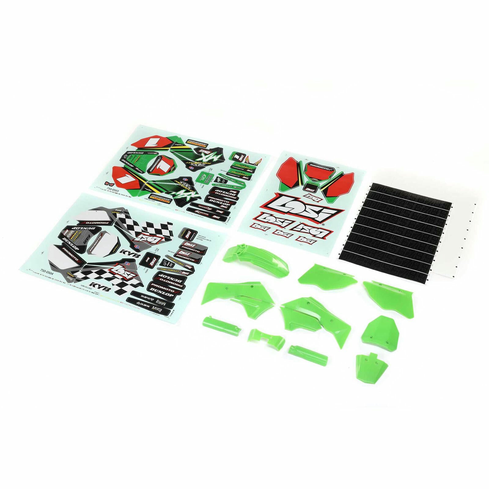 Image of Losi Promoto-MX Motorcycle Green Body Plastics Set Promoto-MX PM-MX LOS260002