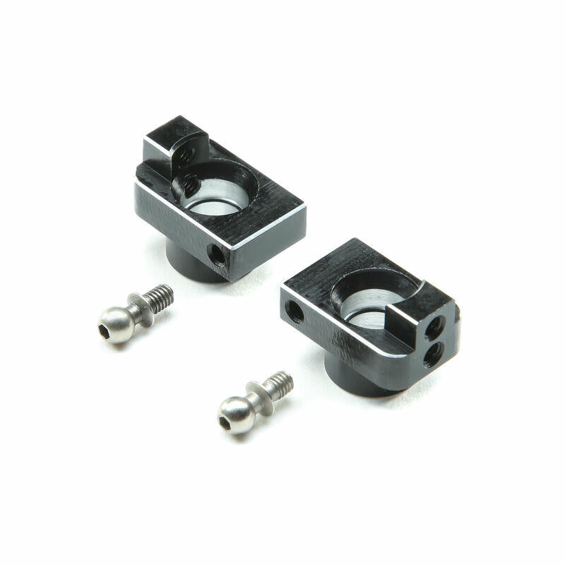 Image of Losi Mini-T 2.0 1/18th Scale Truck Black Alloy Rear Hub Carriers LOS311005
