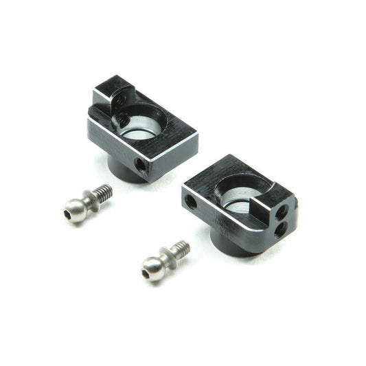 Image of Losi Mini-T 2.0 1/18th Scale Truck Black Alloy Rear Hub Carriers LOS311005