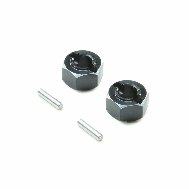 Image of Losi Mini-T 2.0 1/18th Truck Black Alloy Rear Axle Hex Set LOS312004 Mini-B