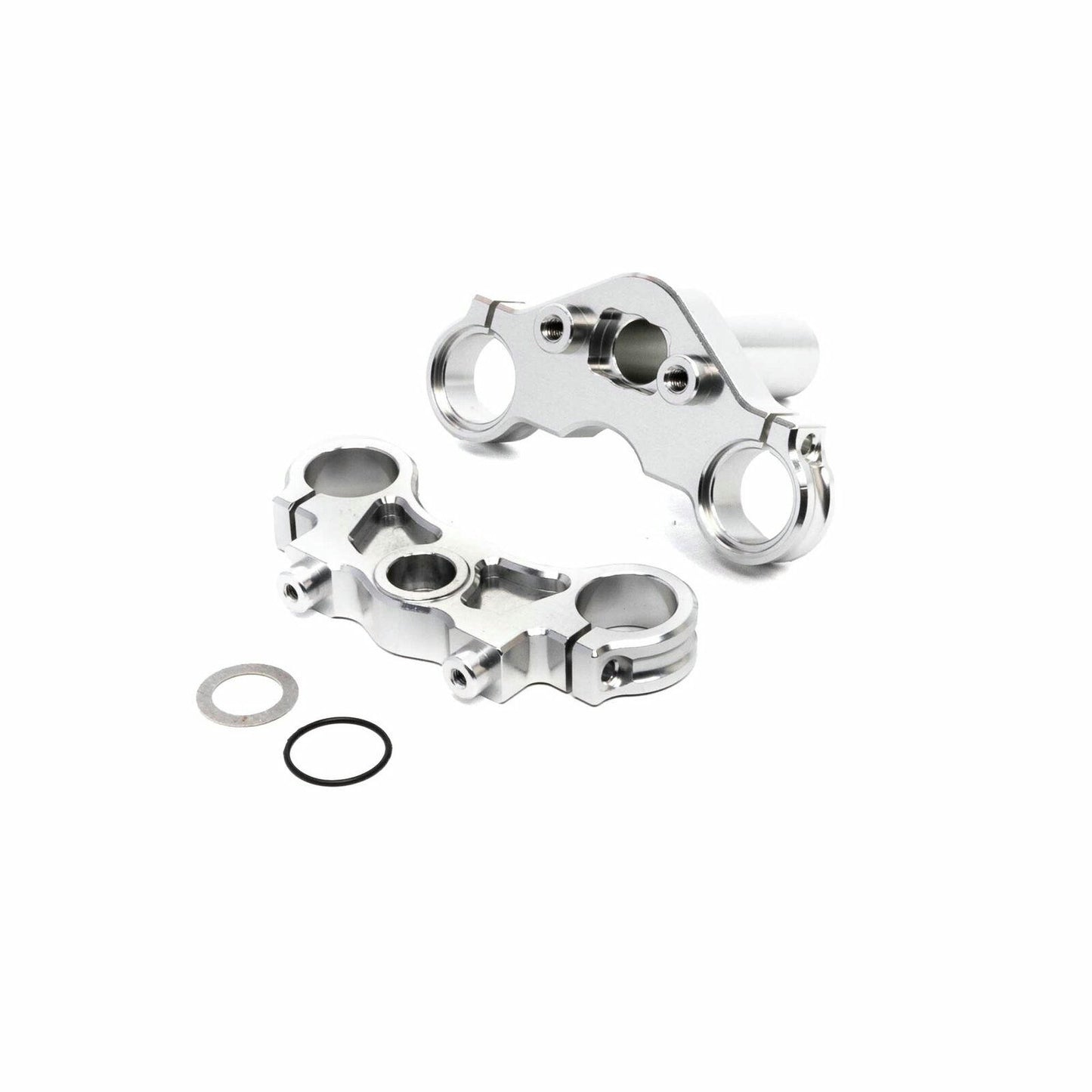 Image of Losi Promoto-MX Motorcycle Silver Alloy Triple Clamp Set LOS364006 PM-MX