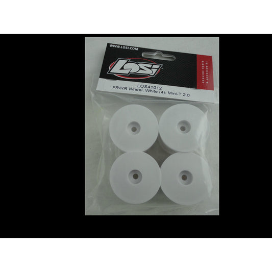 Image of Team Losi Mini-T 2.0 White Front/Rear Wheels (4pcs) LOS41012