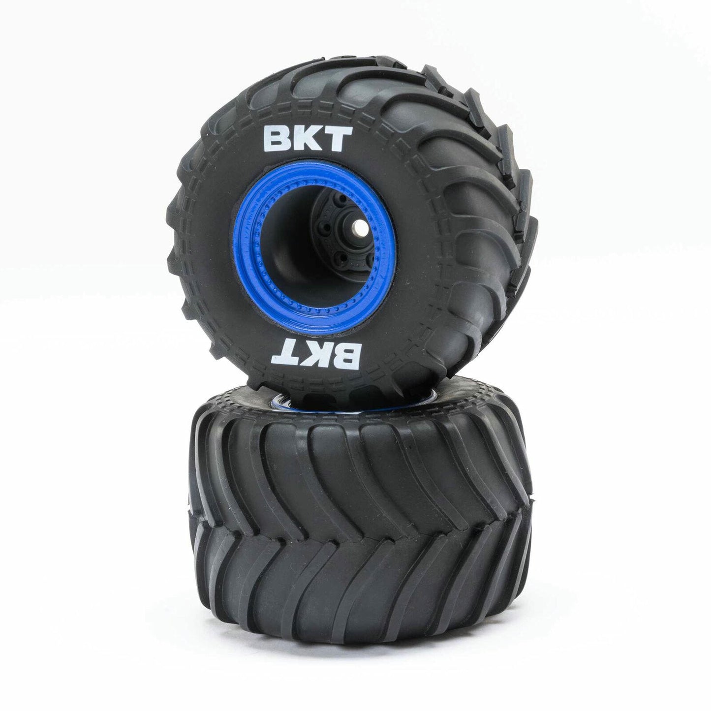 Image of Losi 1/18th Mini-LMT Blue Premounted Monster Truck Tires/Wheels LOS41047