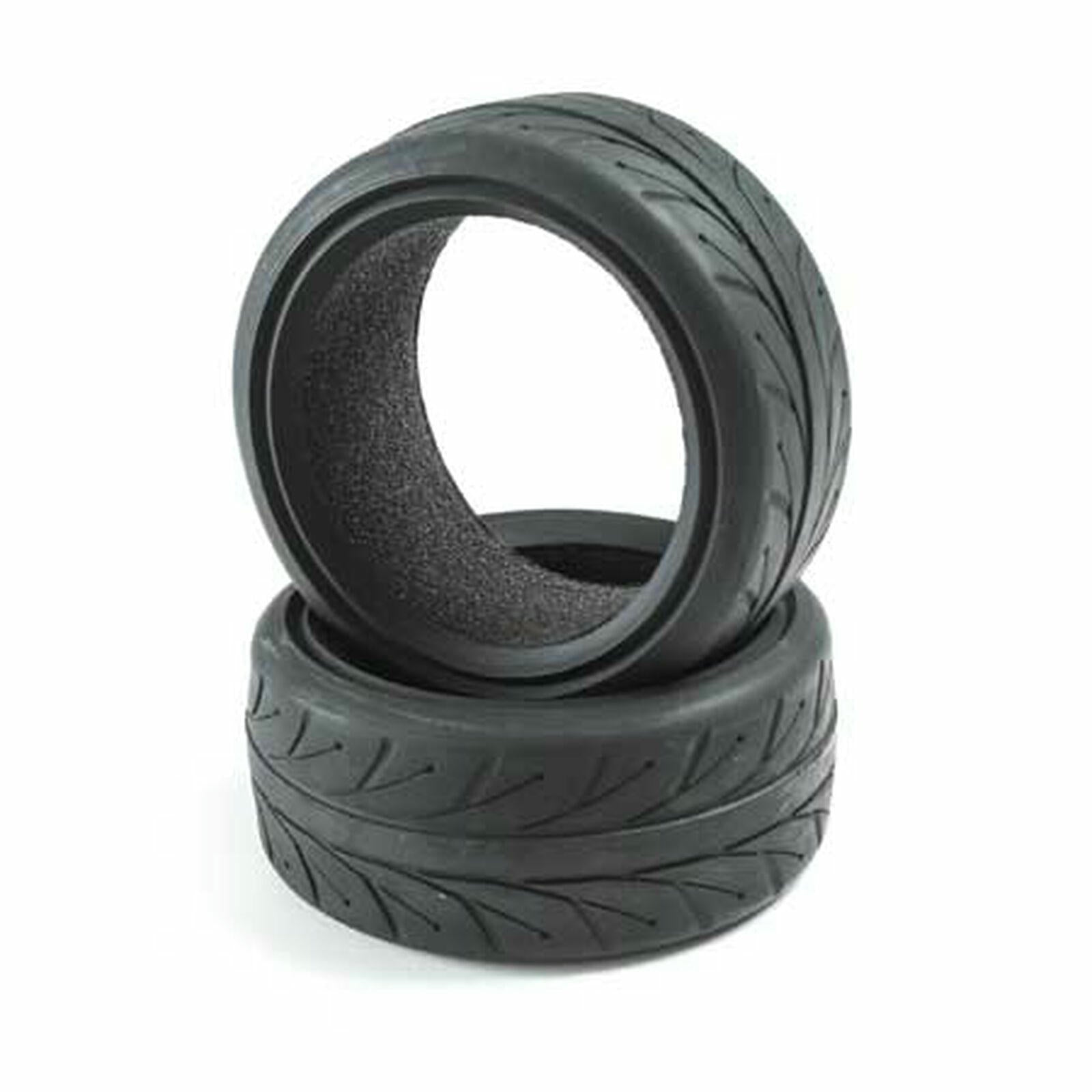 Image of Losi V100 67x26mm V1 Performance S Compound Treaded Touring Car Tires w/Foams