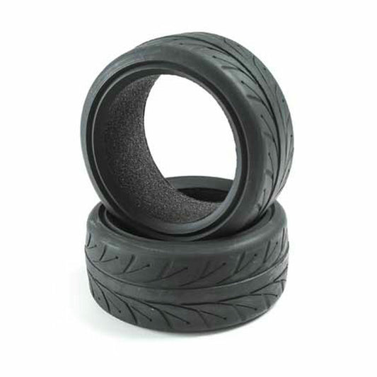 Image of Losi V100 67x26mm V1 Performance S Compound Treaded Touring Car Tires w/Foams