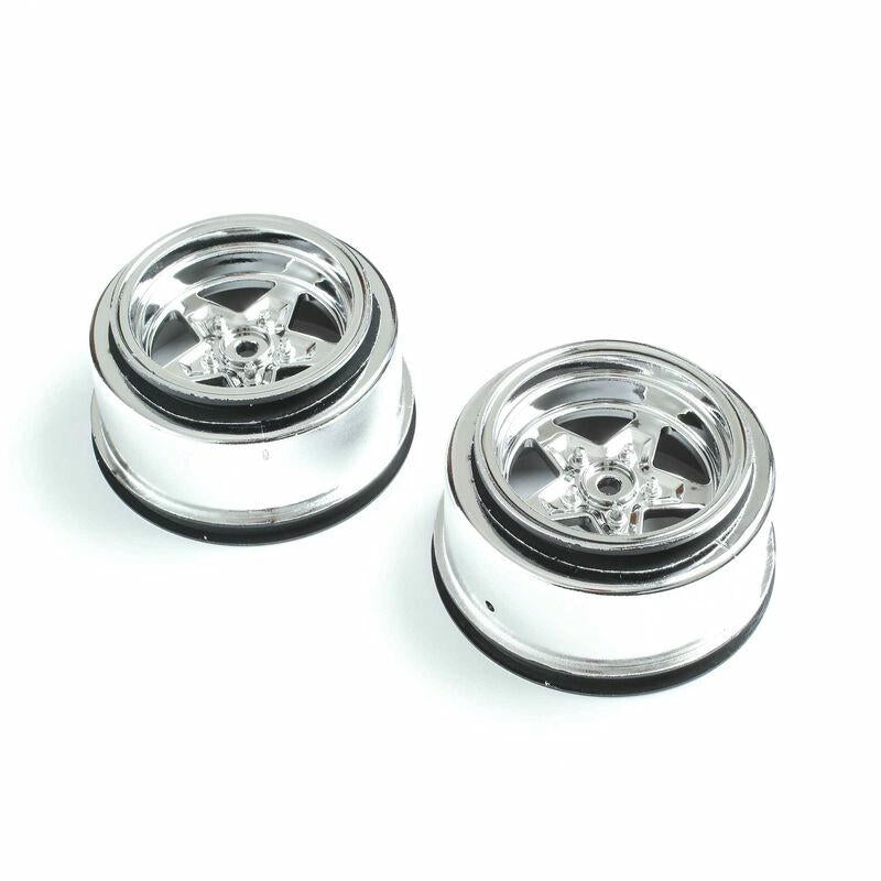 Image of Losi 22S Drag Car (Truck) Chrome 2.2/3.0 Rear Wheels (2pcs) LOS43046