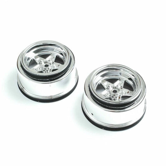 Image of Losi 22S Drag Car (Truck) Chrome 2.2/3.0 Rear Wheels (2pcs) LOS43046