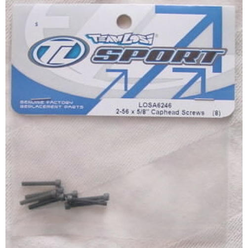 Image of Team Losi 2-56 x 5/8 Caphead Screws (8) LOSA6246