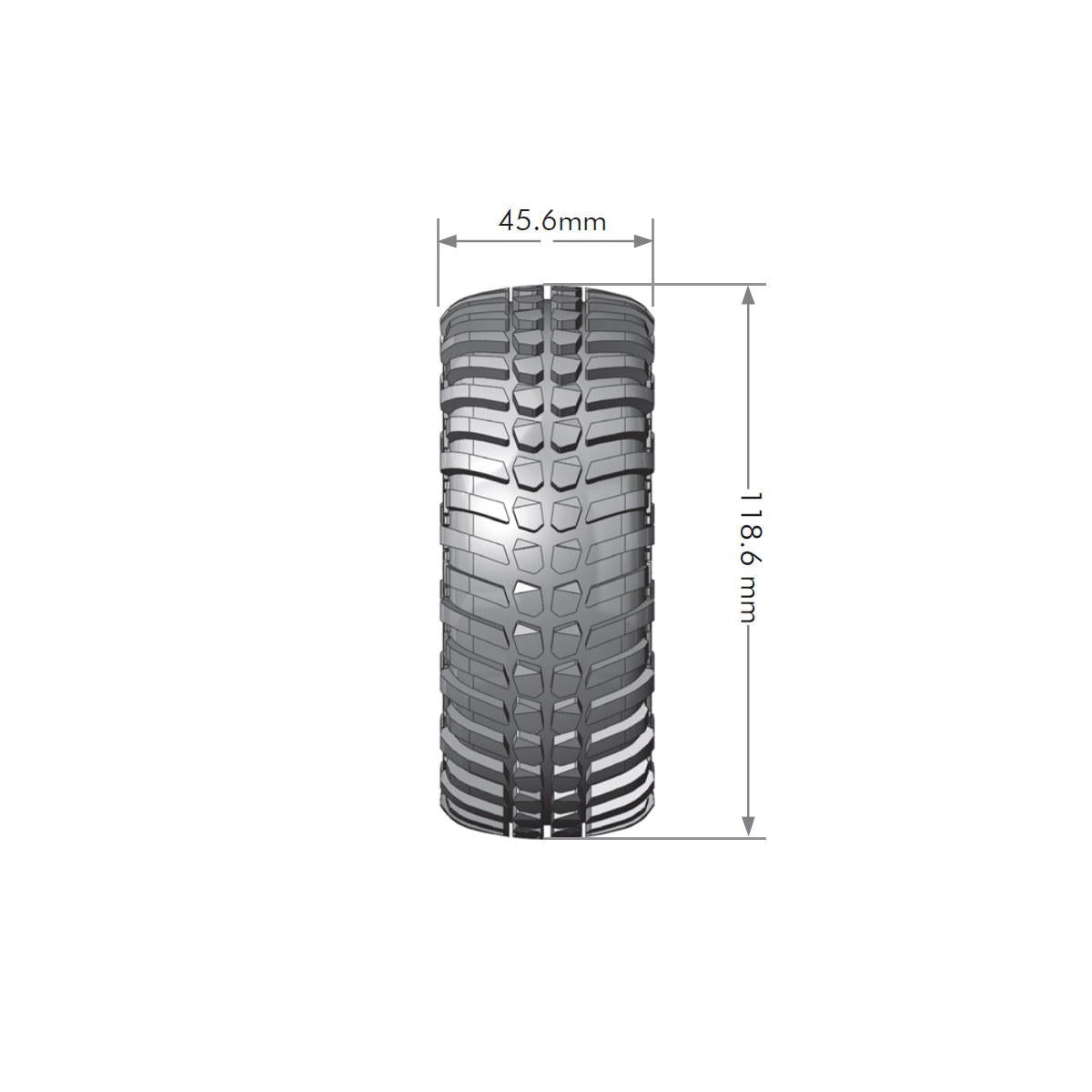 Image of CR-Ardent 1/10 1.9 Crawler Tires, 12mm Hex, Super Soft,