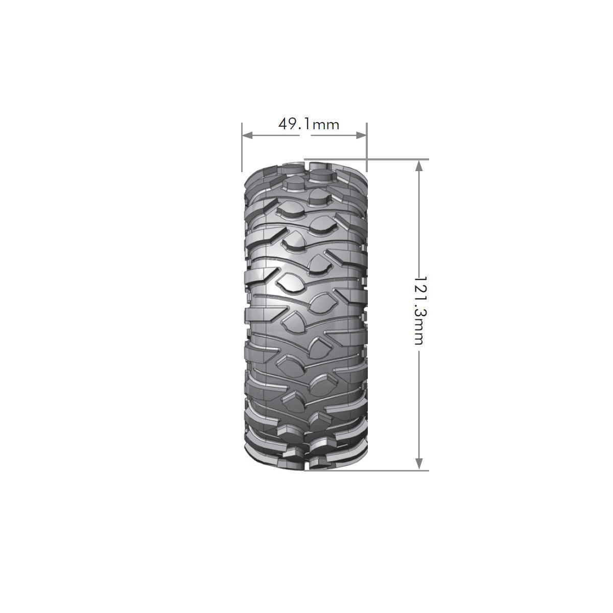 Image of CR-Rowdy 1/10 1.9 Crawler Tires, Super Soft, Front/Rear