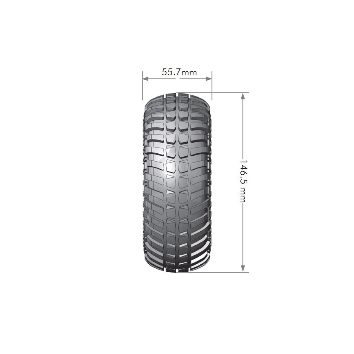 Image of CR-Ardent 1/10 2.2 Crawler Tires, 12mm Hex, Super Soft,