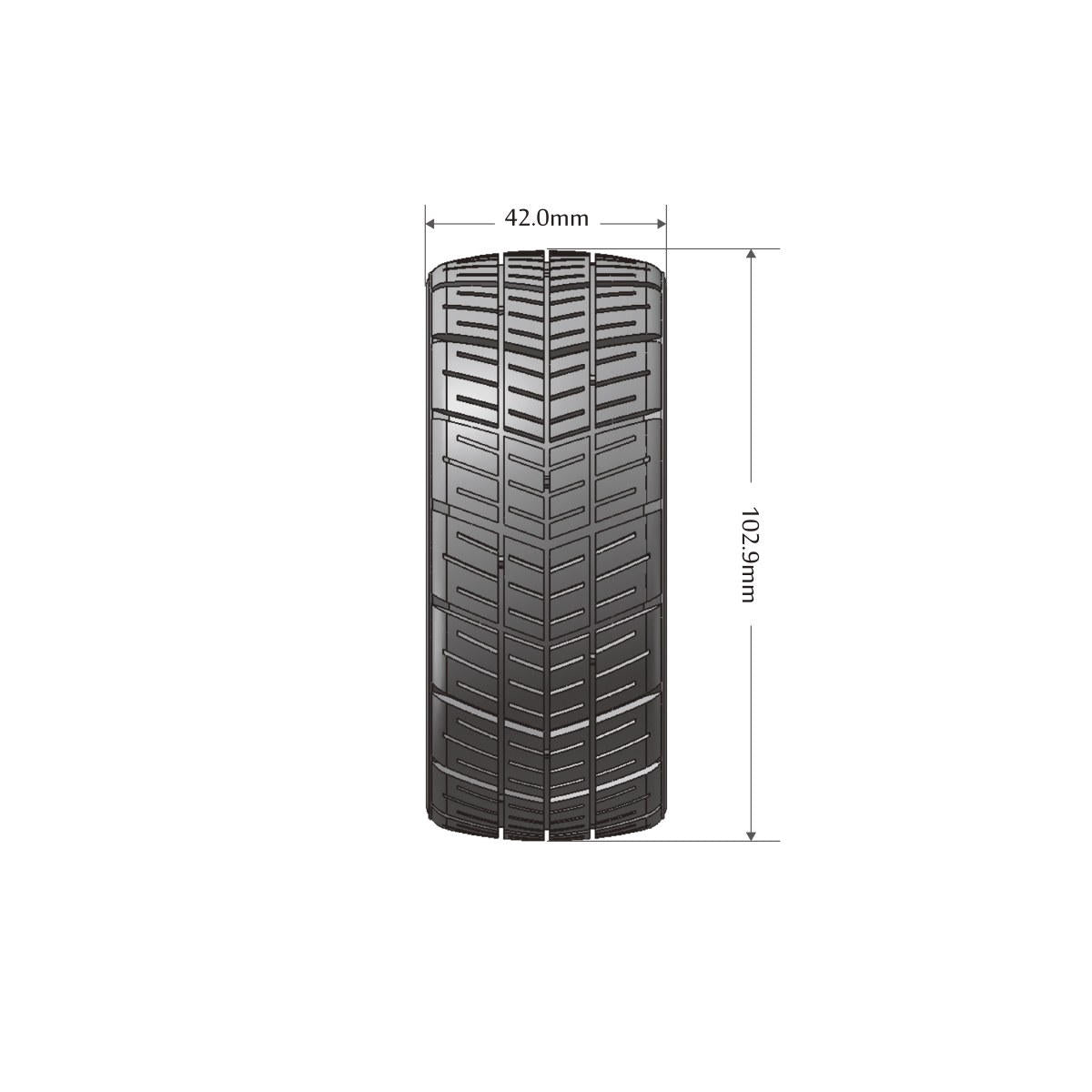 Image of MFT GT-Shiv 1/8 GT Tires, 17mm Hex, Soft, Mounted on Black
