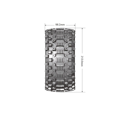 Image of MFT X-Uphill Sport Monster Truck Tires, 24mm Hex, Mounted