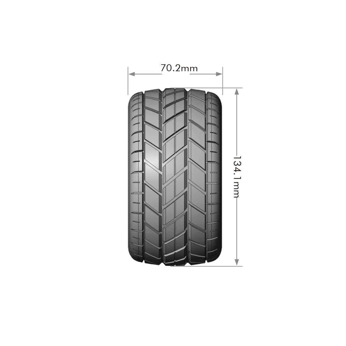 Image of MFT MT-Rocket 1/10 Monster Truck Tires, 1/2 Offset, 17mm