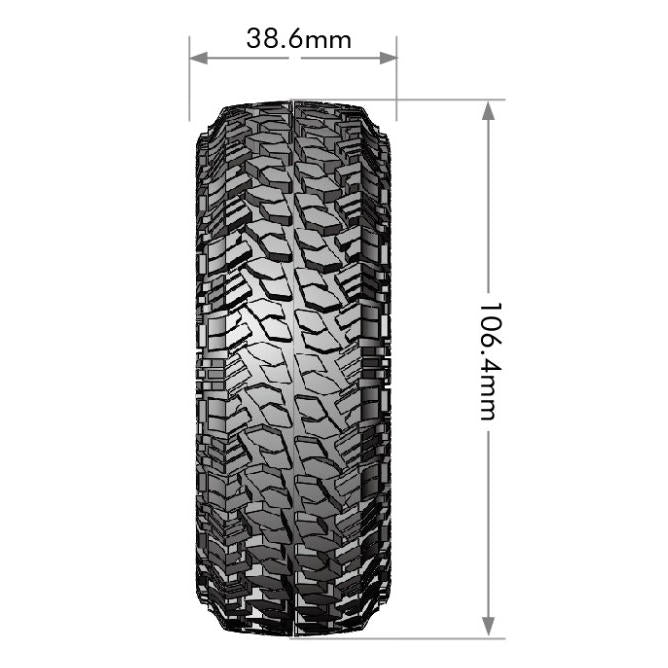 Image of CR-Griffin 1/10 1.9 Crawler Class 1 Tires, 12mm Hex on