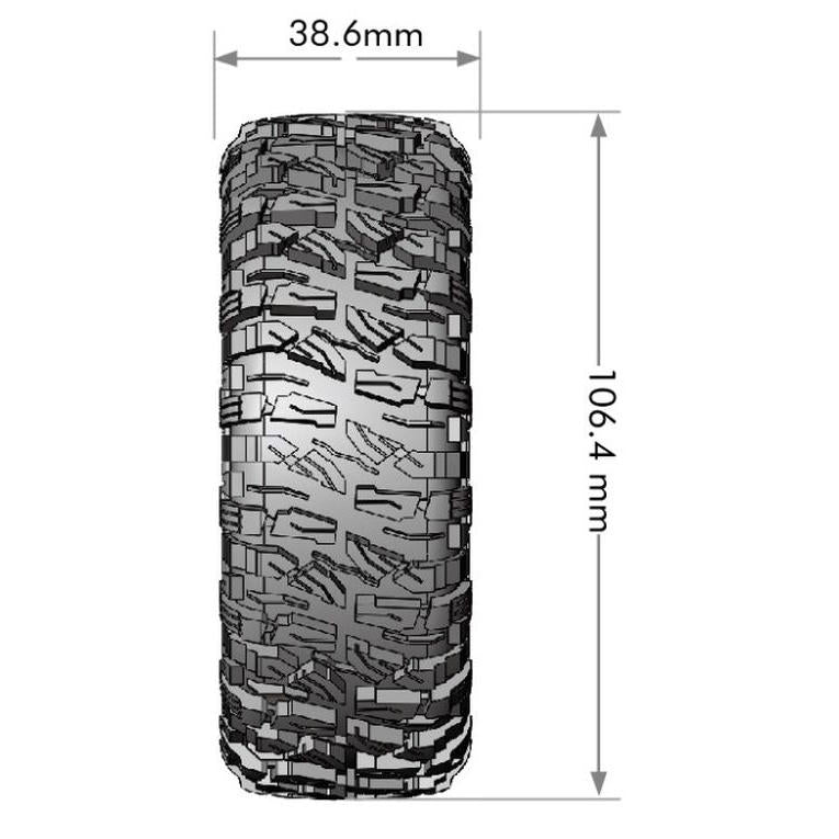 Image of CR-Mallet 1/10 1.9 Crawler Class 1 Tires, 12mm Hex on