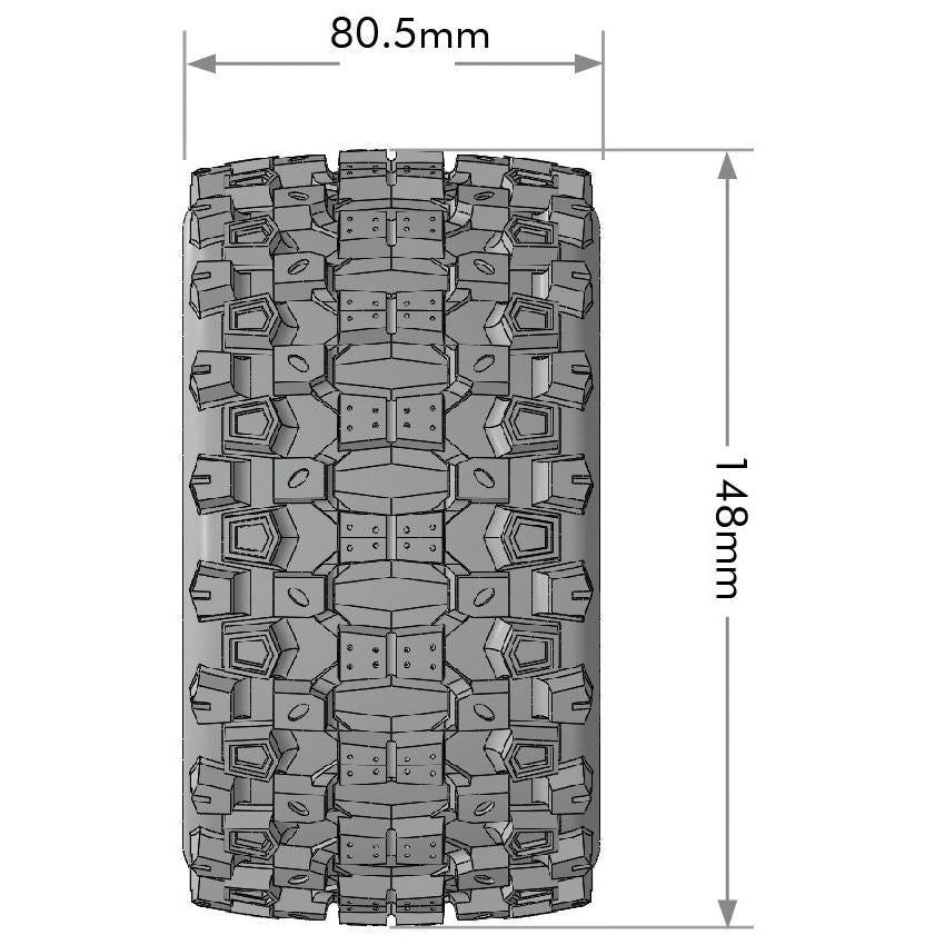 Image of MT-Uphill Speed 1/8 Monster Truck Tires, 0 & 1/2 Offset,