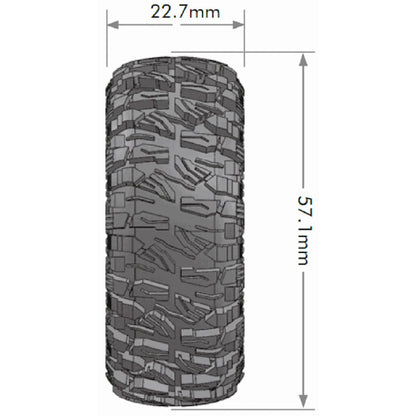 Image of CR-Mallet 1/18, 1/24 1.0 Crawler Tires, Super Soft