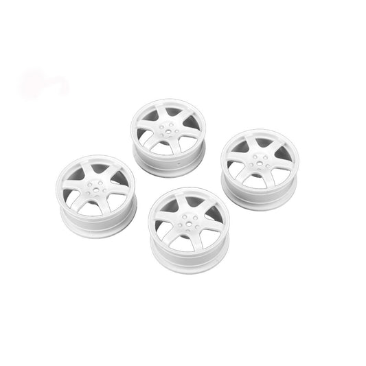 Image of 6 Spoke Wheel - White/24mm (ET -0mm), Fits T410 Drift & Rally