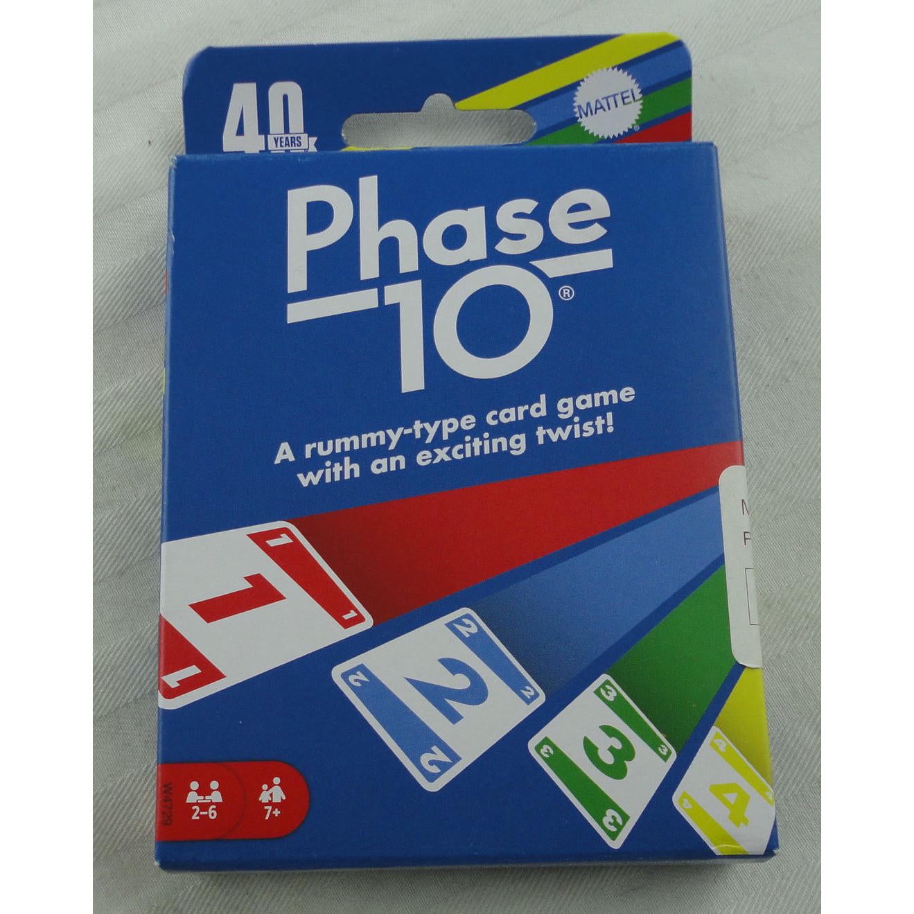 Image of Phase 10 Card game by Mattel MATW4729 2-6 Players, 7+