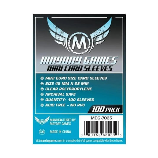Sleeves: Mini Euro Card Sleeves 45mm x 68mm (100)