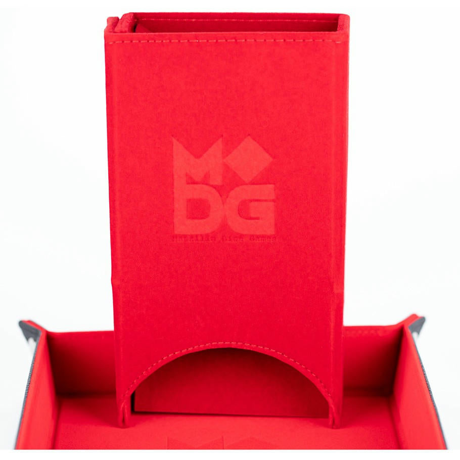 Image of Red Velvet Lined Folding Dice Tower MET541