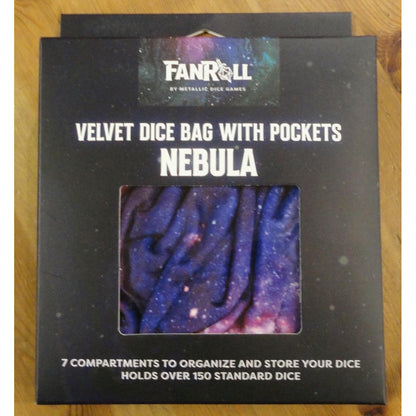 Image of Fanroll Nebula Velvet RPG Dice Bag w/Pockets MET9102