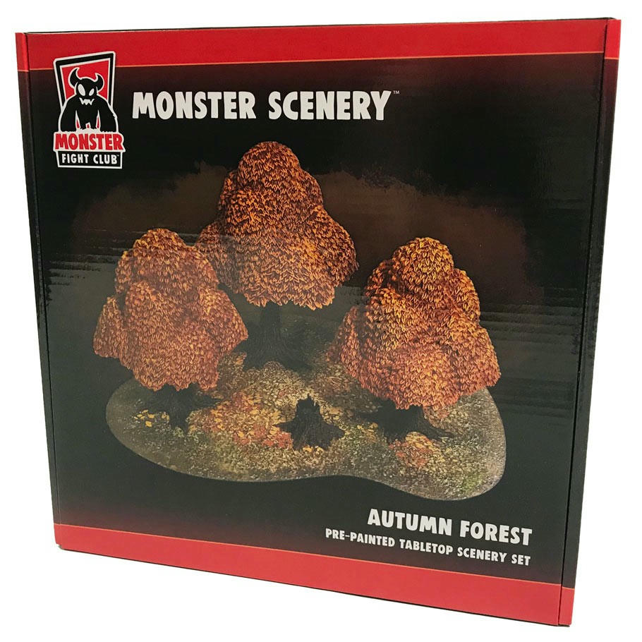 Image of Painted Autumn Forest Fantasy Miniatures Scenery Set Monster Fight MFC10101