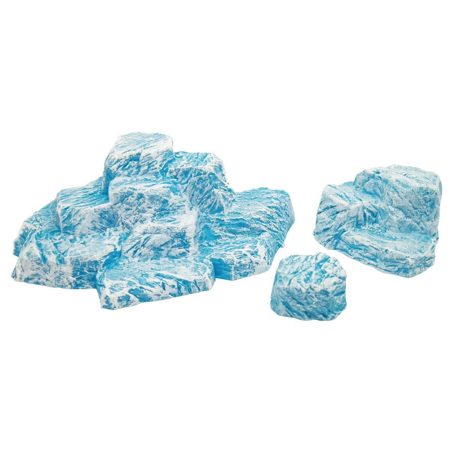 Image of Painted Snowy Hills Fantasy Miniatures Scenery Set Monster Fight MFC10202