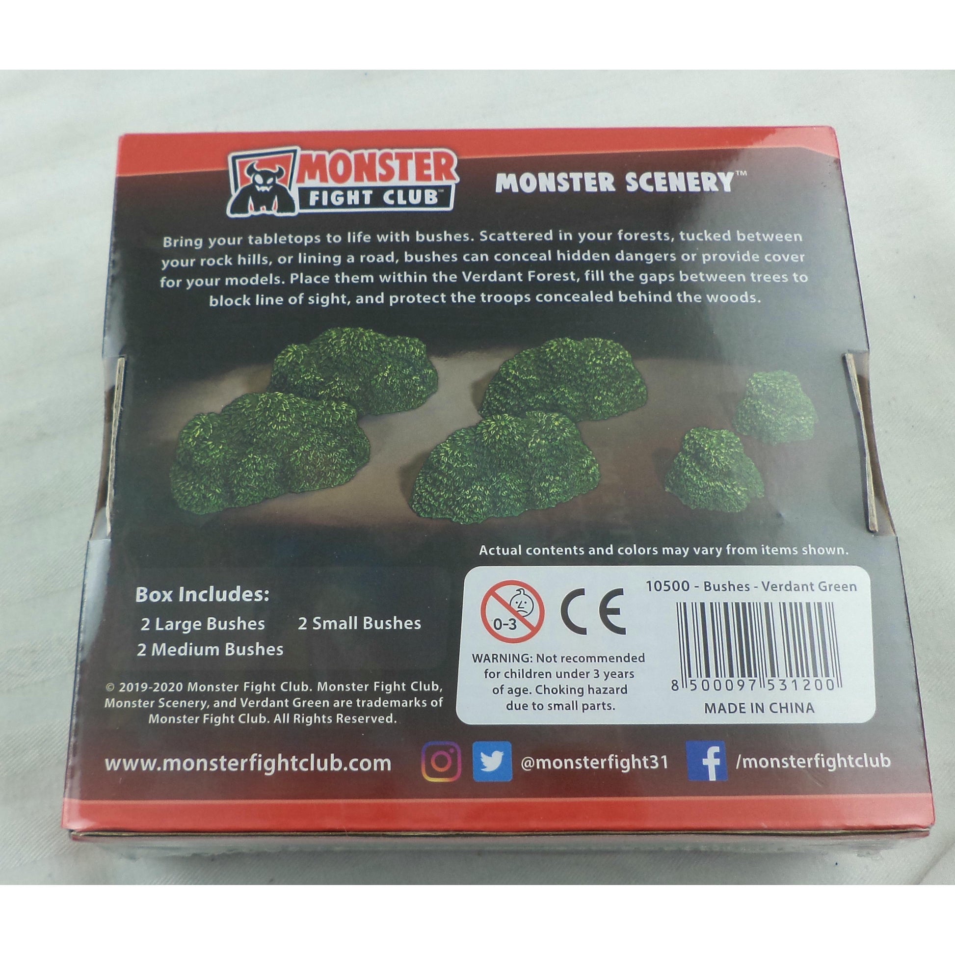 Image of Painted Verdant Green Bushes Fantasy Miniatures Scenery Monster Fight MFC10500