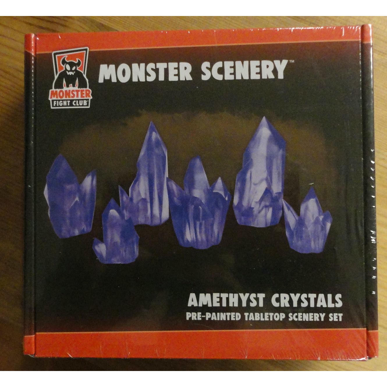 Image of Painted Amythyst Crystals Fantasy Miniatures Scenery Set Monster Fight MFC10601