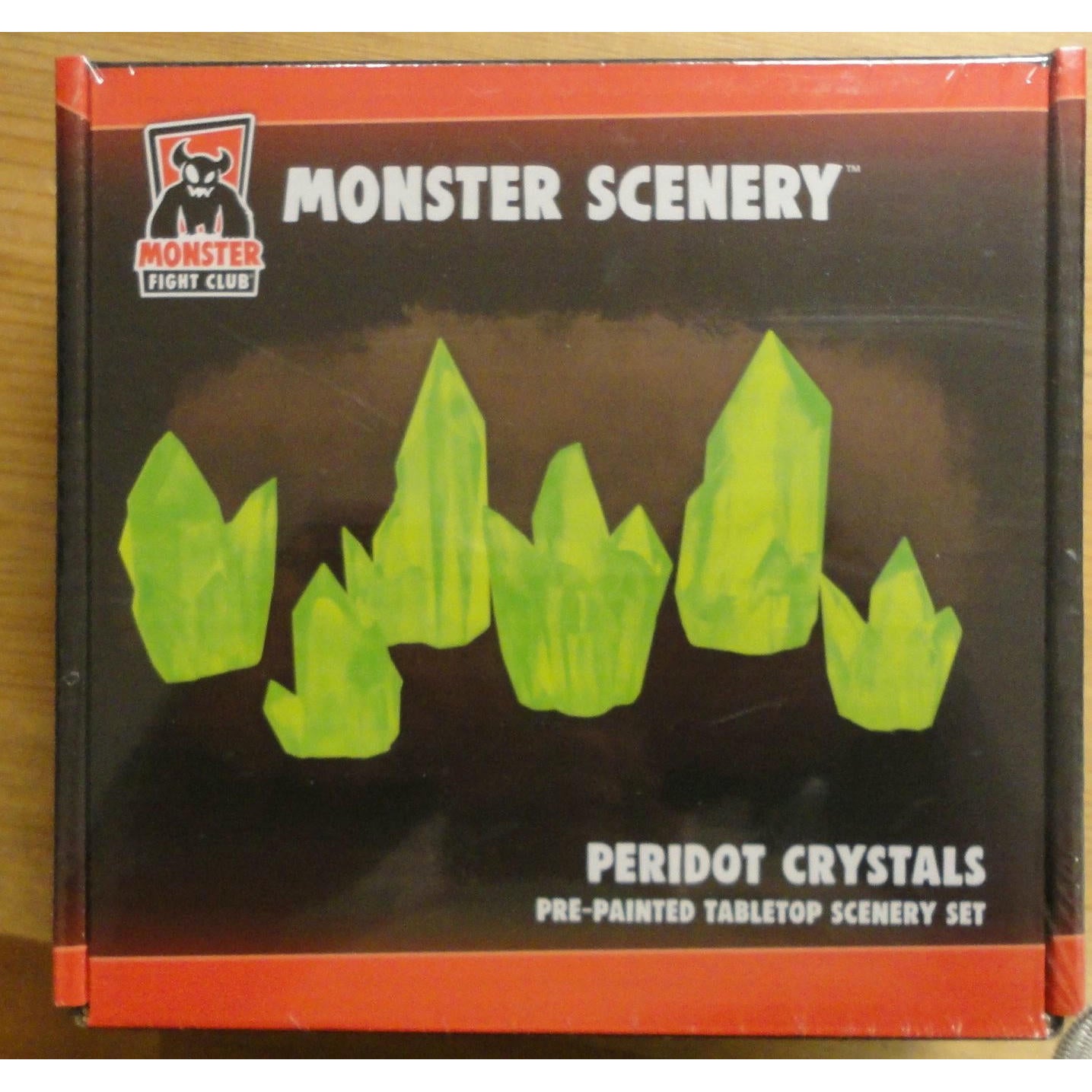 Image of Painted Peridot Crystals Fantasy Miniatures Scenery Set Monster Fight MFC10602