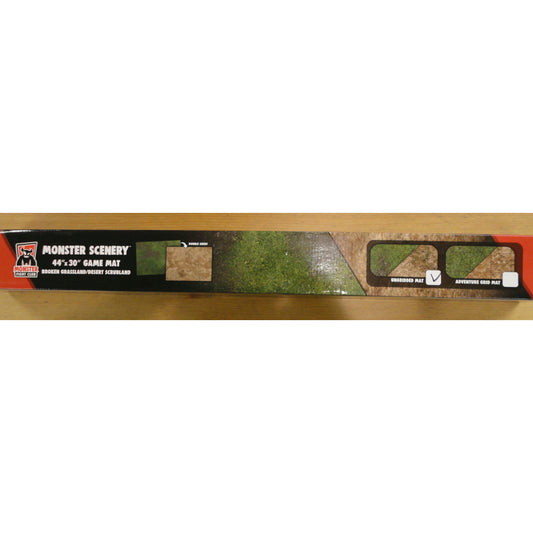 Monster Fight Club Game Mat - Broken Grassland/Desert Scrubland 44" x