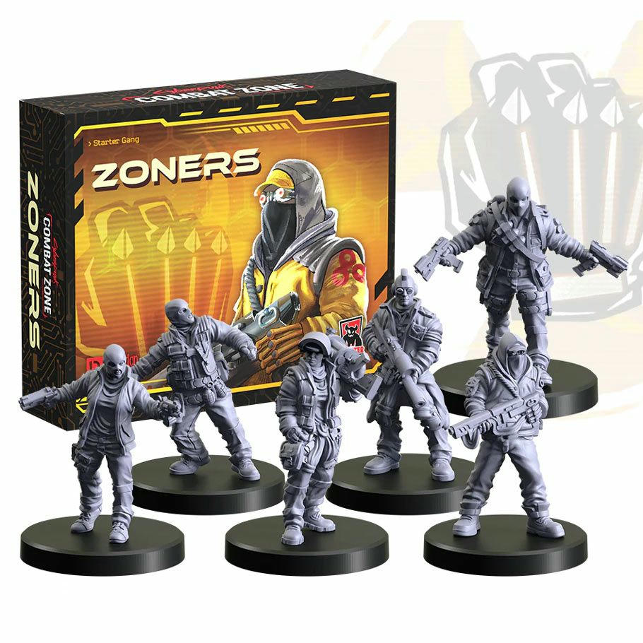 Image of Cyberpunk Combat Zone Generation Zoners Team Starter Gang Miniatures Set