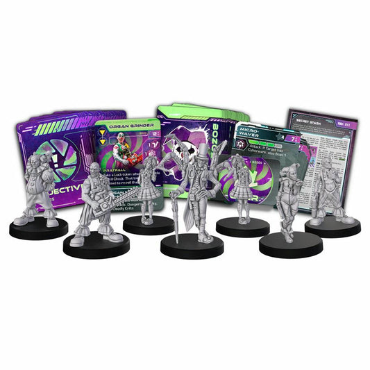 Image of Cyberpunk Combat Zone Generation Bozos Starter Gang Miniatures Set