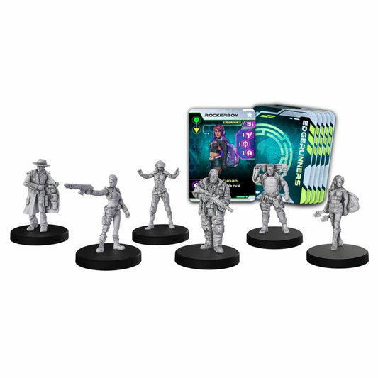 Image of Cyberpunk Combat Zone Generation Red Edgerunners 2 Starter Gang Miniatures Set