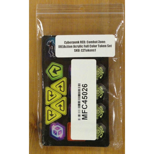 Image of Cyberpunk Combat Zone Generation Red Acyrlic Token Set MFC45026