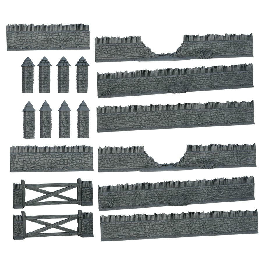 Image of Terrain Crate: Battlefield Walls Fantasy Miniatures Set by Mantic Games MGCTC126