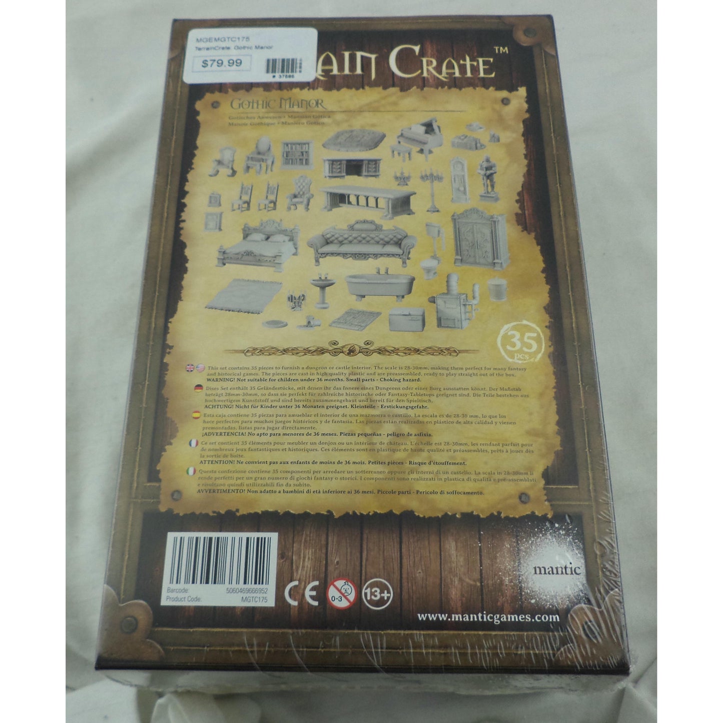 Image of Terrain Crate Gothic Manor Miniatures Scenery Set (35pcs) Mantic Games MGTC175