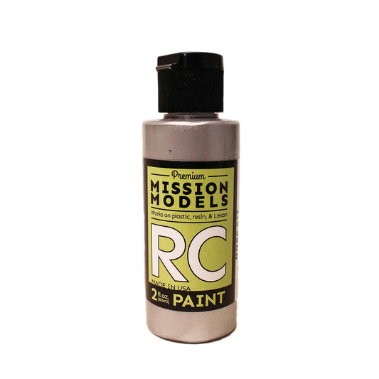 Image of Mission Models Racing Silver Polycarbonate/Lexan Paint 2oz MIOMMRC-017