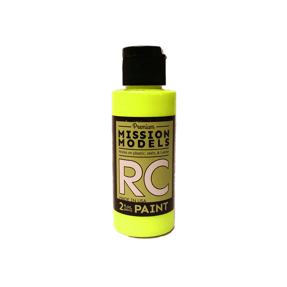 Image of Mission Models RC Fluorescent Yellow Polycarbonate/Lexan Paint 2oz MIOMMRC-043