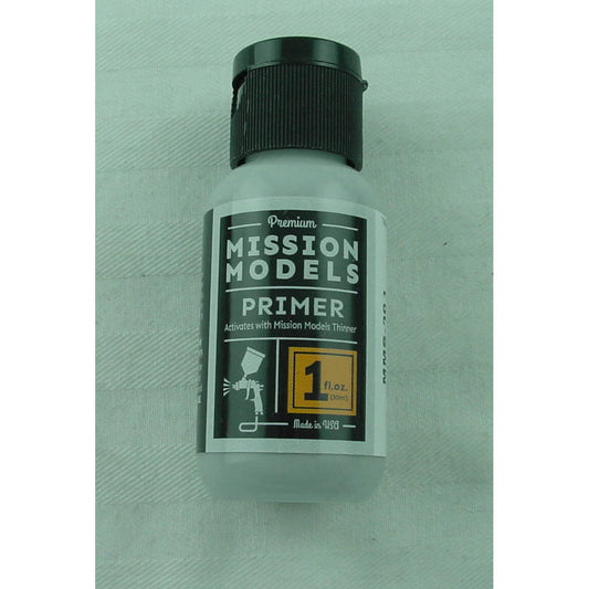 Image of Mission Models Acrylic Grey Primer for Miniatures/Models MIOMMS-003 Gray
