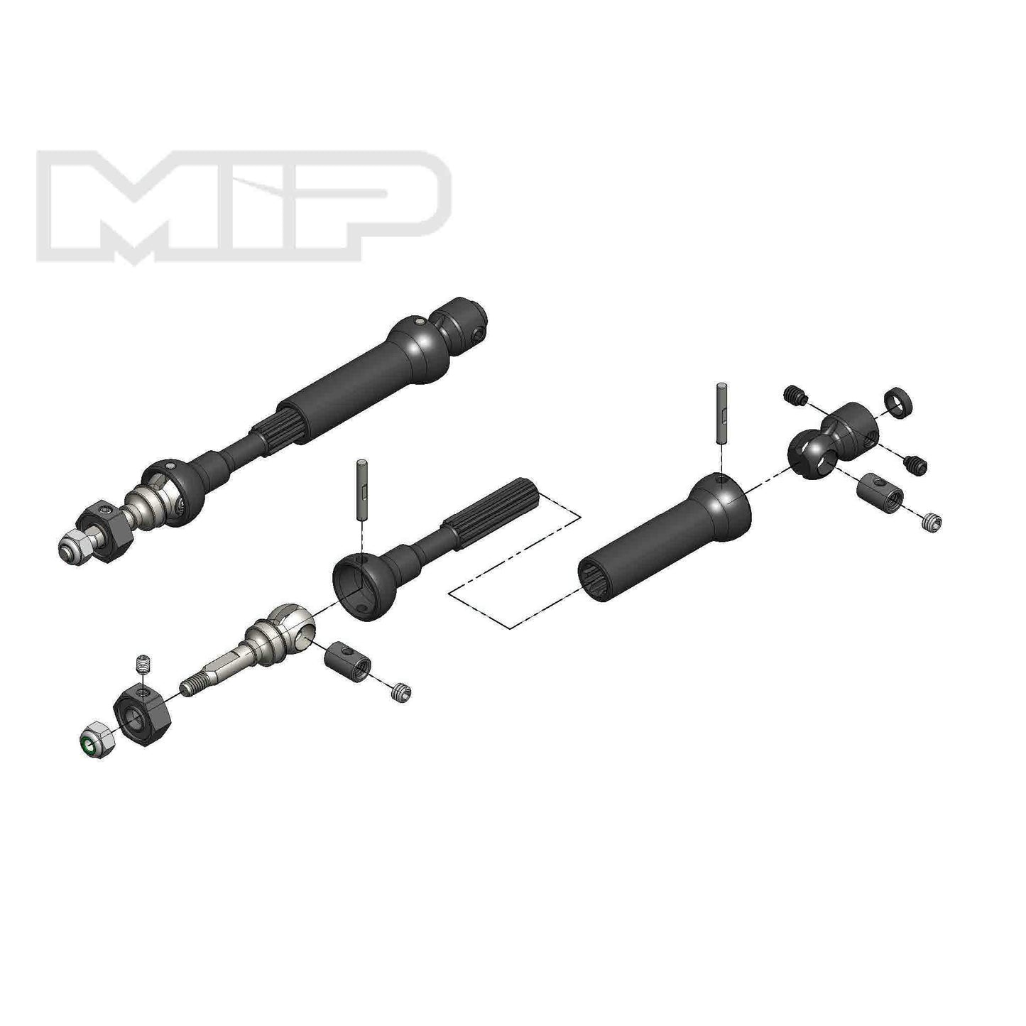Image of Traxxas Stampede 4x4/Rustler 4x4/Slash 4x4/Hoss X-Duty Front CVD Driveshaft Set 